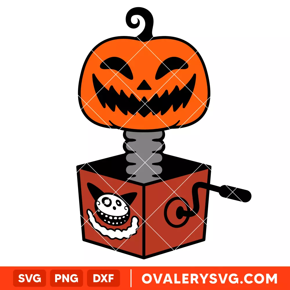 Pumpkin In the Box SVG, Nightmare Before Christmas SVG, Halloween SVG | Instant Download SVG PNG Cut File for Cricut & Silhouette