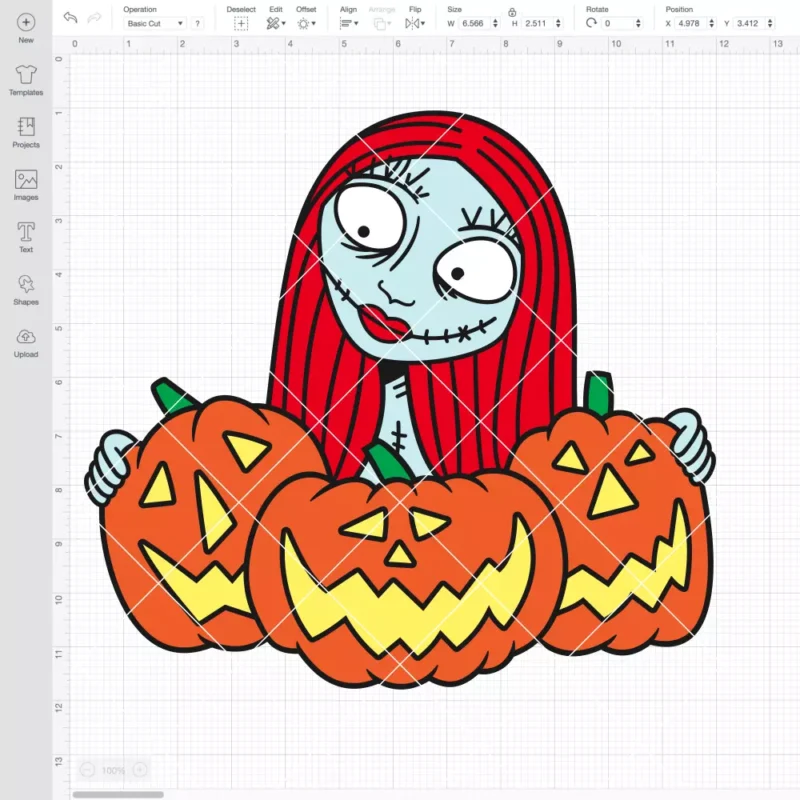 Pumpkin Sally SVG, Nightmare Before Christmas SVG, Halloween SVG | Instant Download SVG PNG Cut File for Cricut & Silhouette - Image 2