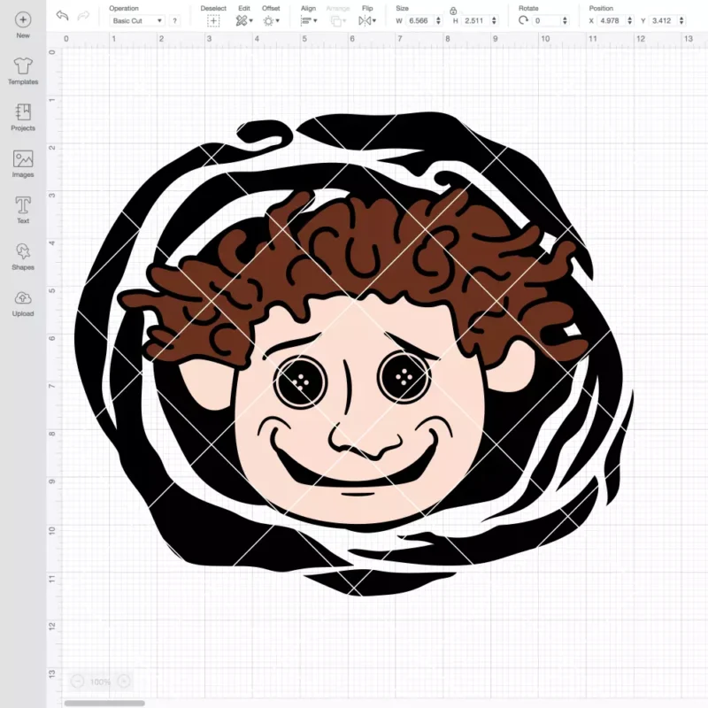 Wybie Button Eyes SVG, Coraline SVG, Halloween SVG | Instant Download SVG PNG Cut File for Cricut & Silhouette - Image 2