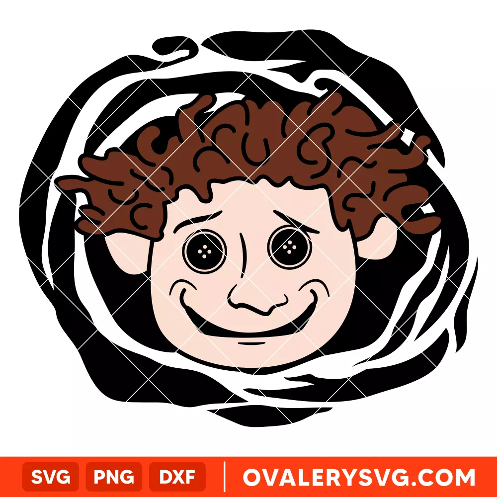 Wybie Button Eyes SVG, Coraline SVG, Halloween SVG, Cricut, Silhouette SVG PNG Cut File