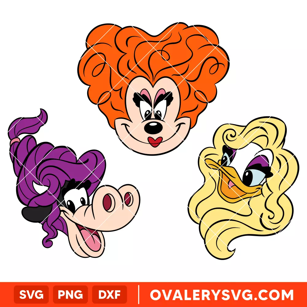 Disney Sanderson Sisters SVG, Hocus Pocus SVG, Halloween SVG | Instant Download SVG PNG Cut File for Cricut & Silhouette