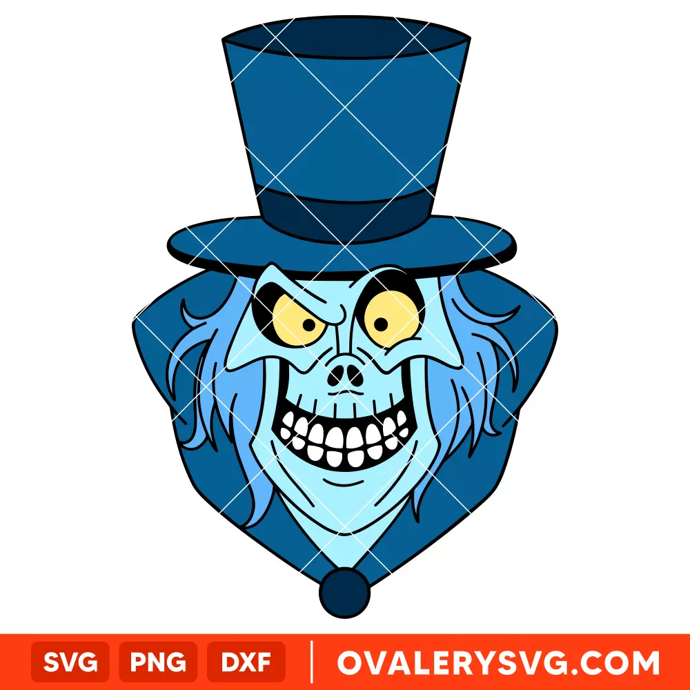Hatbox Ghost Face SVG, Haunted Mansion SVG, Halloween SVG | Instant Download SVG PNG Cut File for Cricut & Silhouette