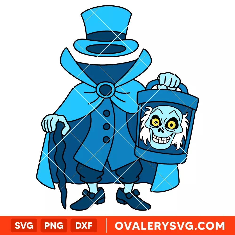 Hatbox Ghost Layered SVG, Haunted Mansion SVG, Halloween SVG | Instant Download SVG PNG Cut File for Cricut & Silhouette