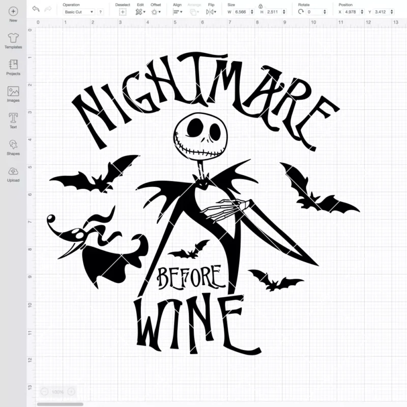 Jack Nightmare Before Wine SVG, Halloween SVG | Instant Download SVG PNG Cut File for Cricut & Silhouette - Image 2