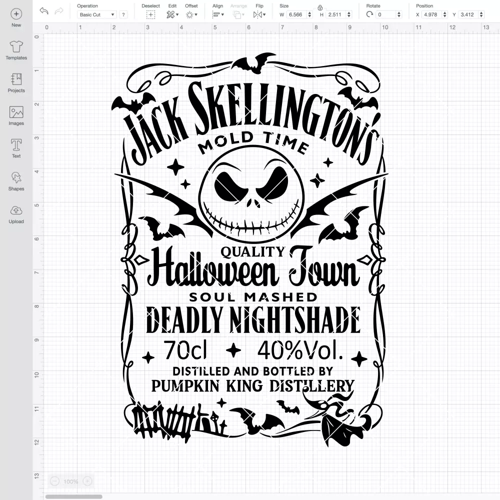 Jack Skellington Whiskey SVG, Nightmare Before Christmas SVG, Halloween SVG | Instant Download SVG PNG Cut File for Cricut & Silhouette - Image 2