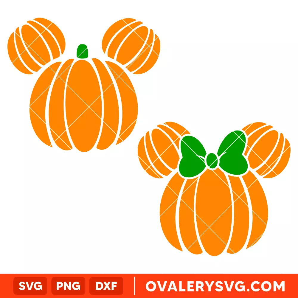 Mickey, Minnie Halloween Pumpkins Bundle SVG, Halloween SVG, Disney SVG | Instant Download SVG PNG Cut File for Cricut & Silhouette