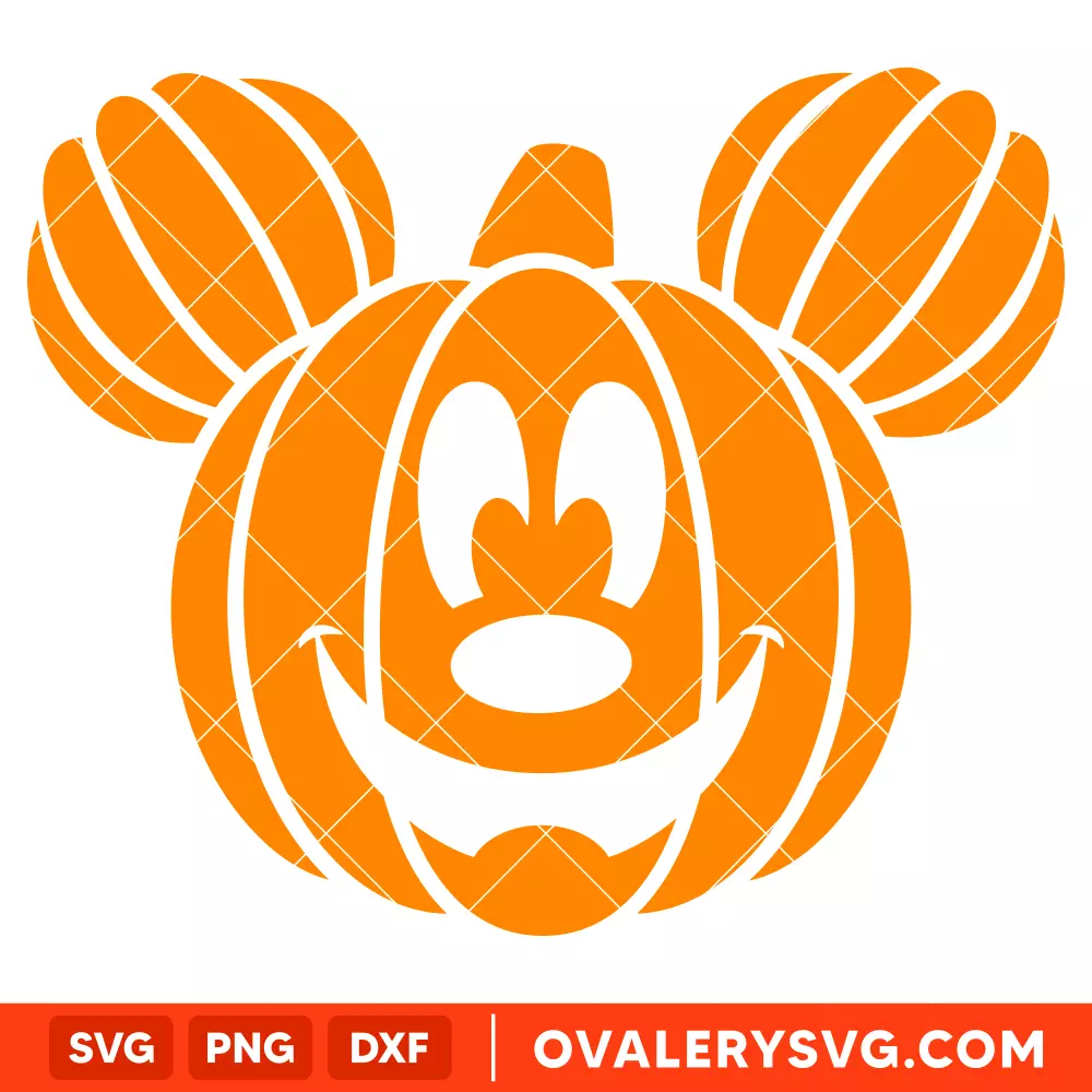 Mickey Mouse Pumpkin Head SVG, Halloween SVG, Disney SVG | Instant Download SVG PNG Cut File for Cricut & Silhouette