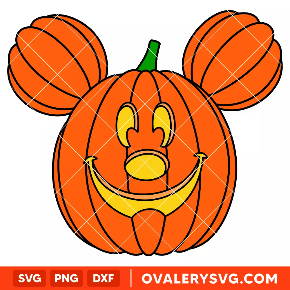 Mickey Pumpkin Head Layered SVG, Halloween SVG, Disney SVG | Instant Download SVG PNG Cut File for Cricut & Silhouette