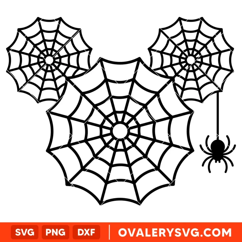 Mickey Spider Web SVG, Halloween SVG, Disney SVG | Instant Download SVG PNG Cut File for Cricut & Silhouette