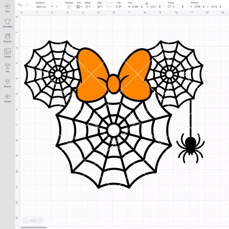 Minnie Spider Web SVG, Halloween SVG, Disney SVG | Instant Download SVG PNG Cut File for Cricut & Silhouette - Image 2