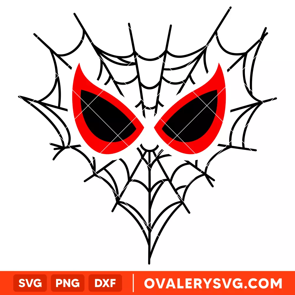 Spiderman Eyes Web Mask SVG, Superhero SVG, Marvel SVG | Instant Download SVG PNG Cut File for Cricut & Silhouette