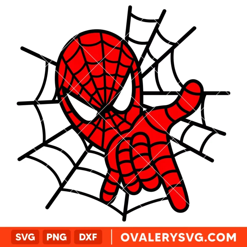 Spiderman Face Web SVG, Superhero SVG, Marvel SVG | Instant Download SVG PNG Cut File for Cricut & Silhouette