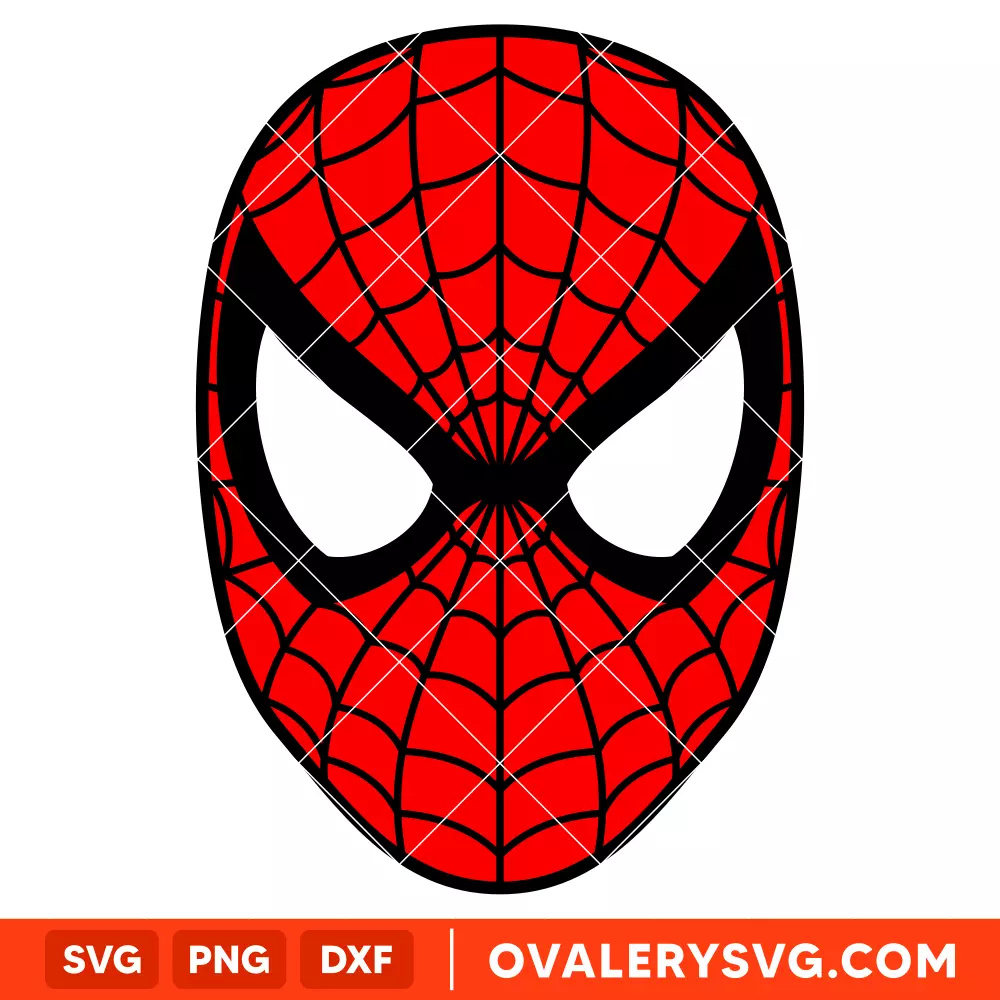 Spiderman Head Face SVG, Superhero SVG, Marvel SVG | Instant Download SVG PNG Cut File for Cricut & Silhouette
