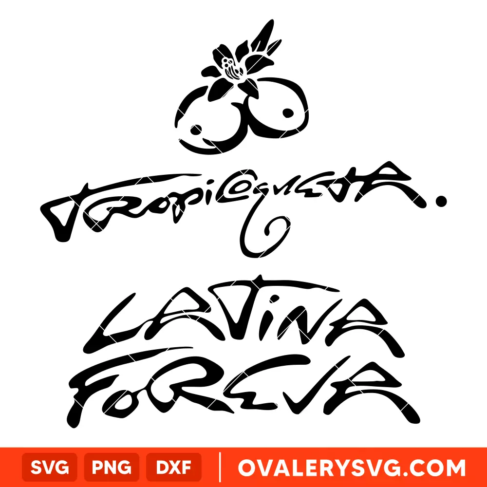 Tropicoqueta Latina Foreva Bundle SVG | Instant Download SVG PNG Cut File for Cricut & Silhouette