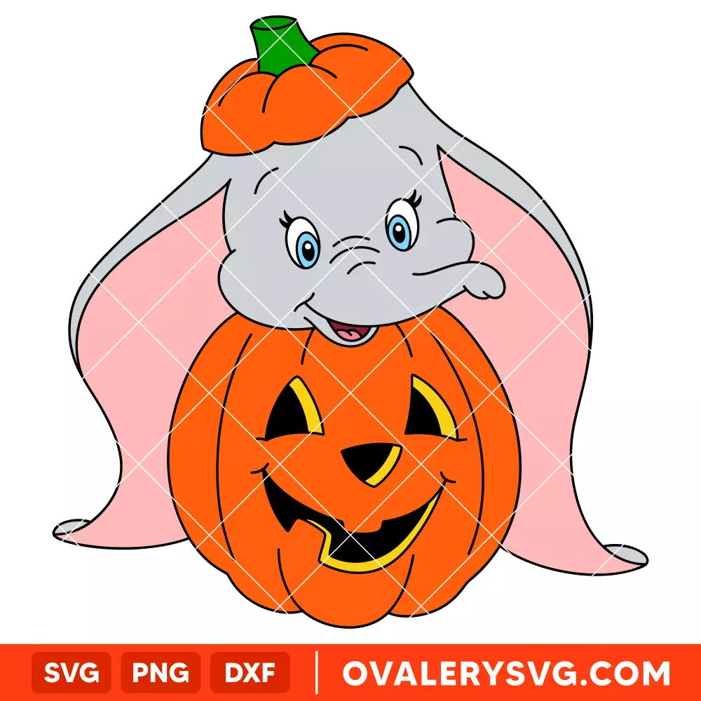 Dumbo Pumpkin SVG, Halloween SVG, Disney SVG | Instant Download SVG PNG Cut File for Cricut & Silhouette