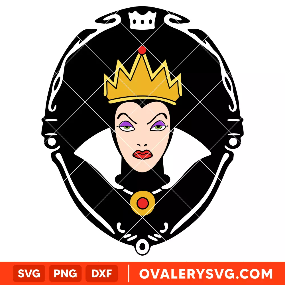 Evil Queen Frame SVG, Halloween SVG, Disney Villain SVG | Instant Download SVG PNG Cut File for Cricut & Silhouette