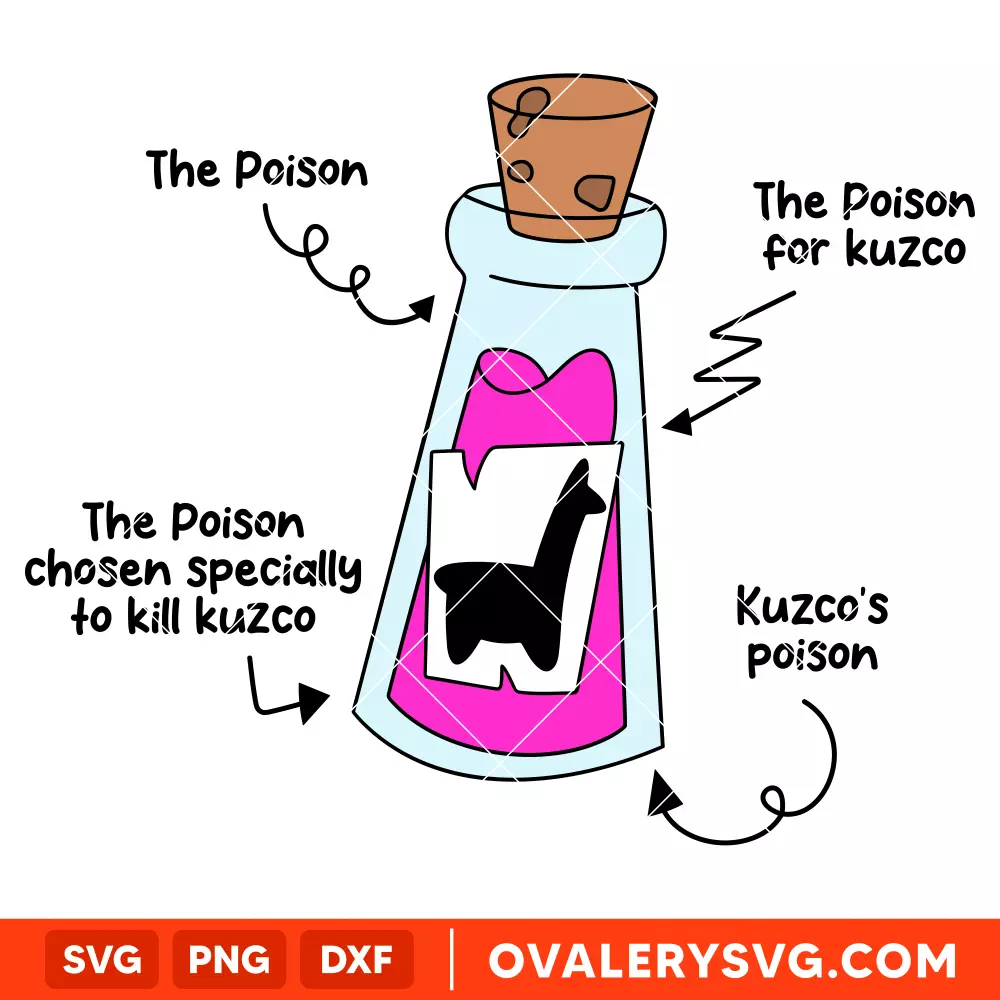 Kuzco's Poison SVG, Villian SVG, Halloween SVG | Instant Download SVG PNG Cut File for Cricut & Silhouette