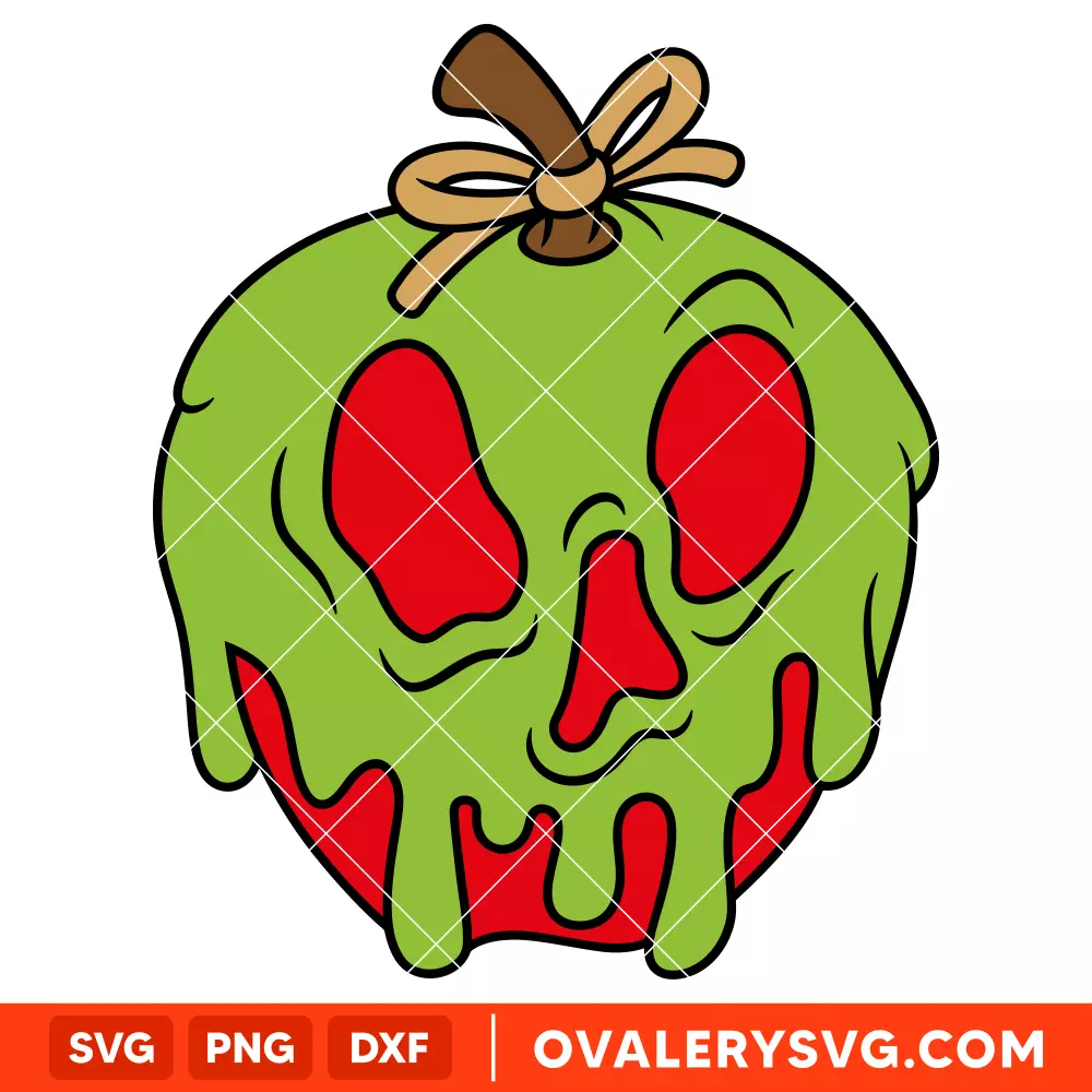 Poison Apple SVG, Halloween SVG, Disney SVG | Instant Download SVG PNG Cut File for Cricut & Silhouette
