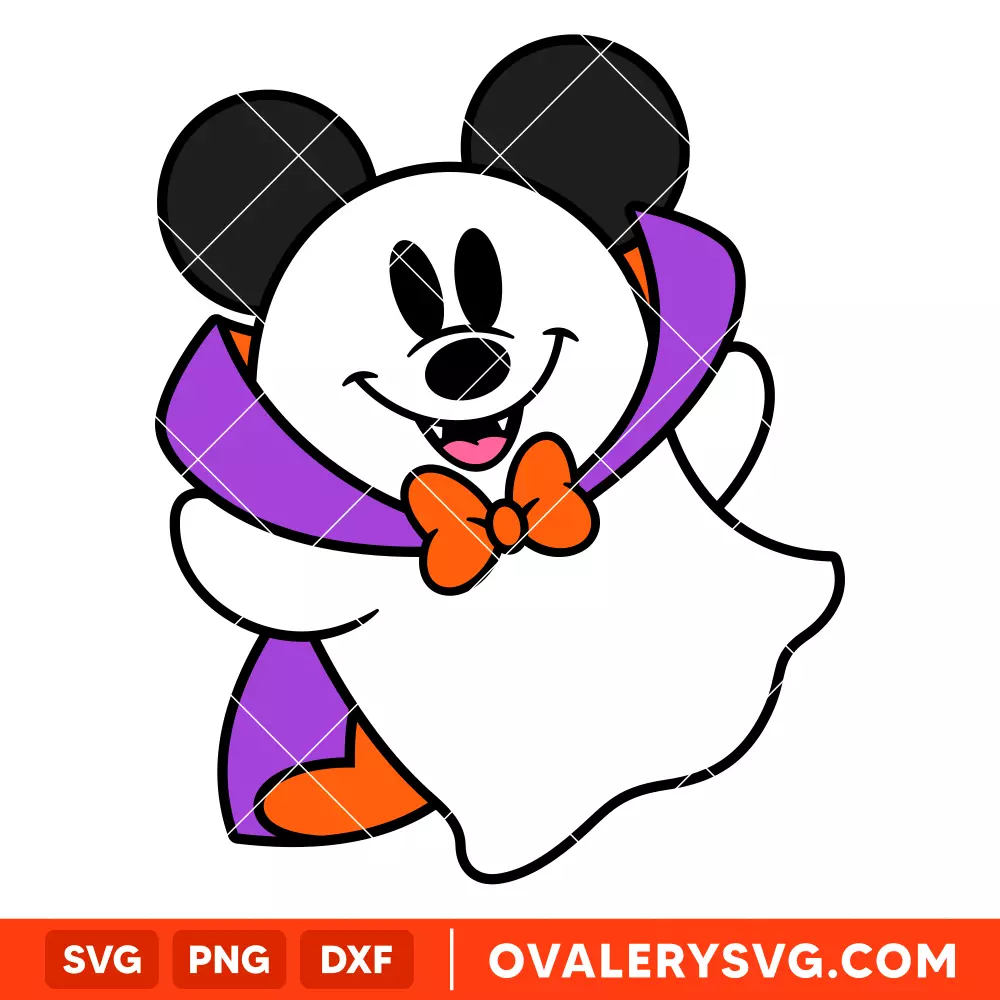 Mickey Cute Ghost Vampire SVG, Halloween SVG, Disney SVG | Instant Download SVG PNG Cut File for Cricut & Silhouette
