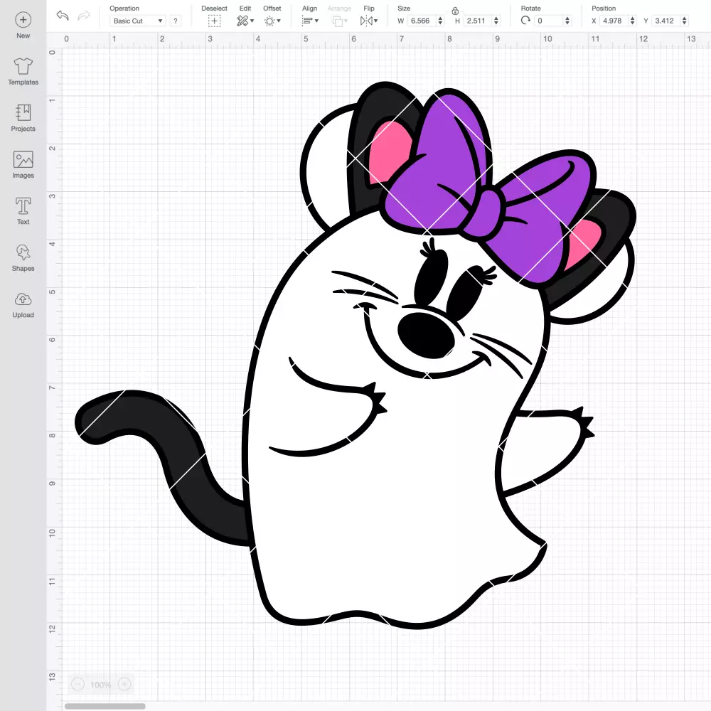 Minnie Cute Ghost Black Cat SVG, Halloween SVG, Disney SVG | Instant Download SVG PNG Cut File for Cricut & Silhouette - Image 2