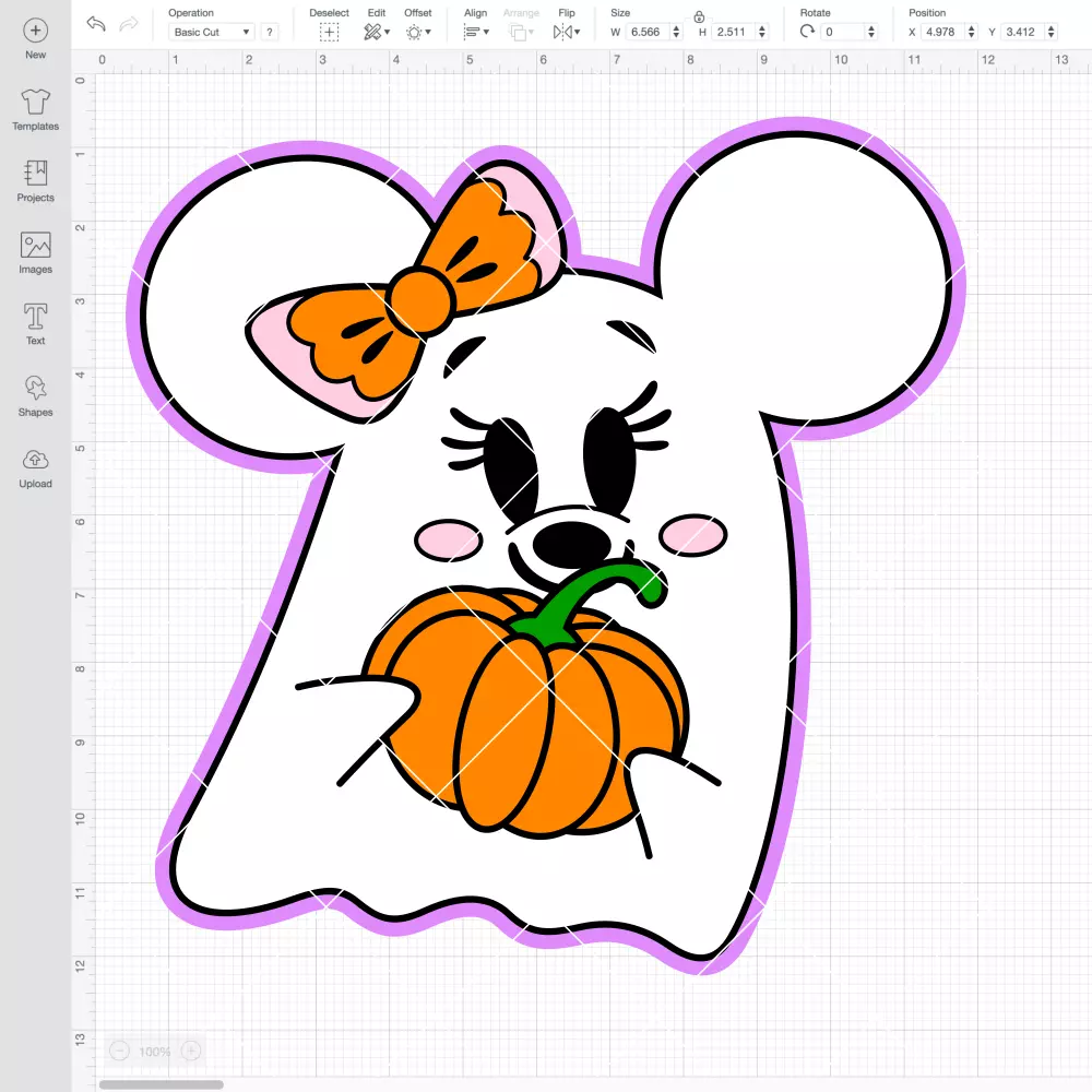 Minnie Mouse Cute Ghost SVG, Halloween SVG, Disney SVG | Instant Download SVG PNG Cut File for Cricut & Silhouette - Image 2