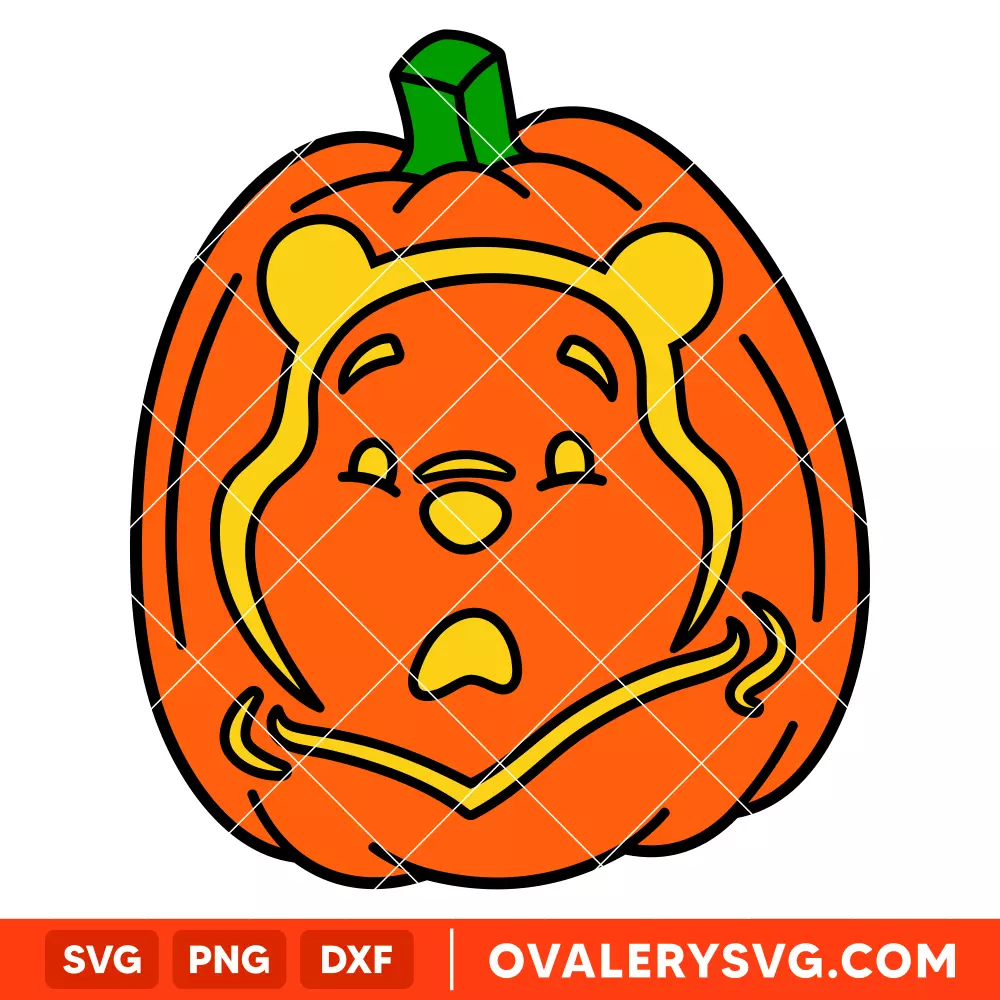 Pumpkin Pooh Layered SVG, Halloween SVG, Disney SVG | Instant Download SVG PNG Cut File for Cricut & Silhouette