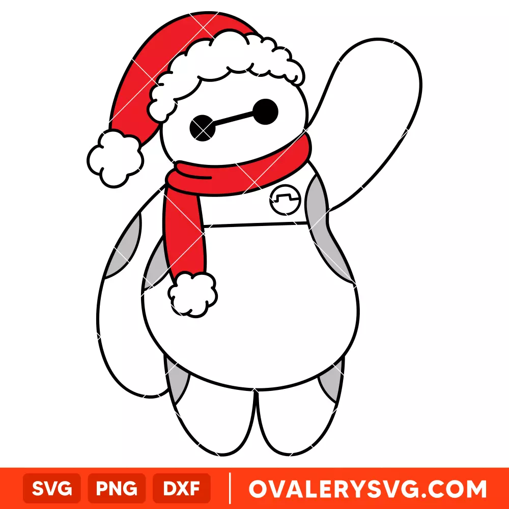 Baymax Santa Christmas SVG, Disney SVG | Instant Download SVG PNG Cut File for Cricut & Silhouette