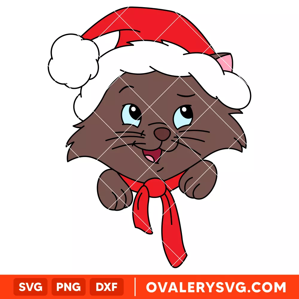 Berlioz Aristocats Christmas SVG, Disney SVG | Instant Download SVG PNG Cut File for Cricut & Silhouette