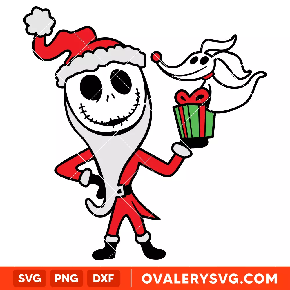 Jack Santa SVG, Christmas SVG, Disney SVG | Instant Download SVG PNG Cut File for Cricut & Silhouette