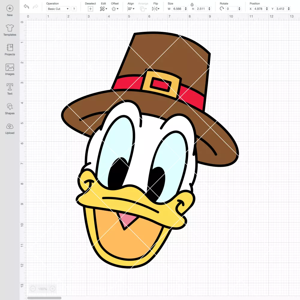 Donald Thanksgiving SVG, Disney SVG | Instant Download SVG PNG Cut File for Cricut & Silhouette - Image 2