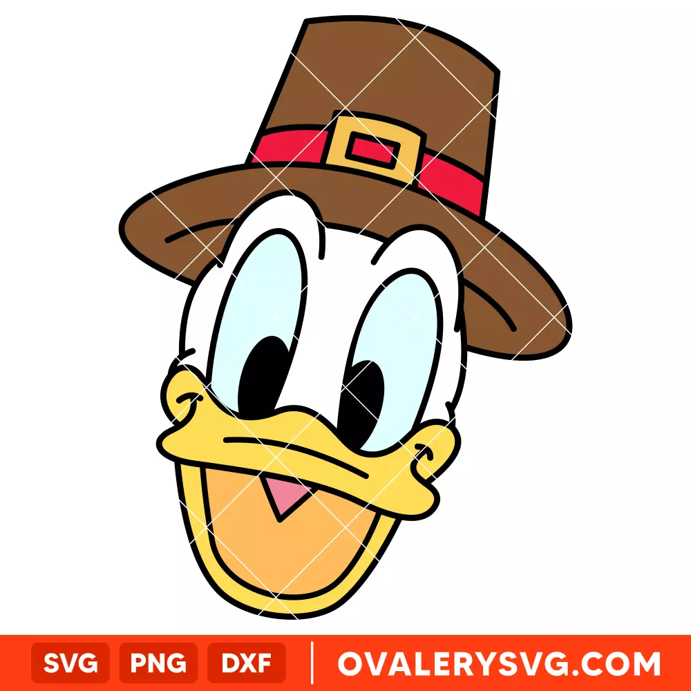 Donald Thanksgiving SVG, Disney SVG | Instant Download SVG PNG Cut File for Cricut & Silhouette