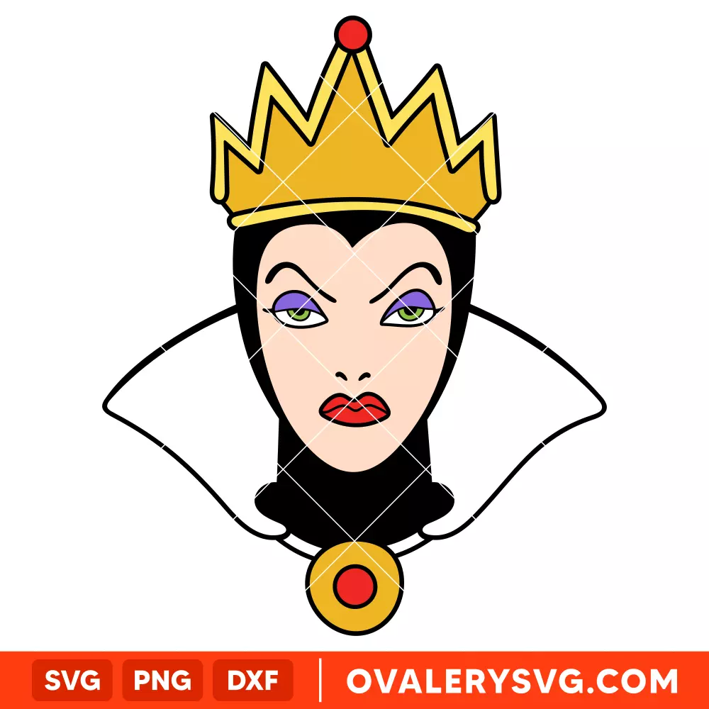 Evil Queen SVG, Halloween SVG, Disney Villain SVG | Instant Download SVG PNG Cut File for Cricut & Silhouette