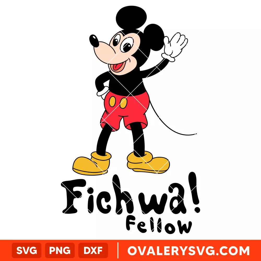 Fichwa Fellow Mickey SVG, Disney SVG | Instant Download SVG PNG Cut File for Cricut & Silhouette