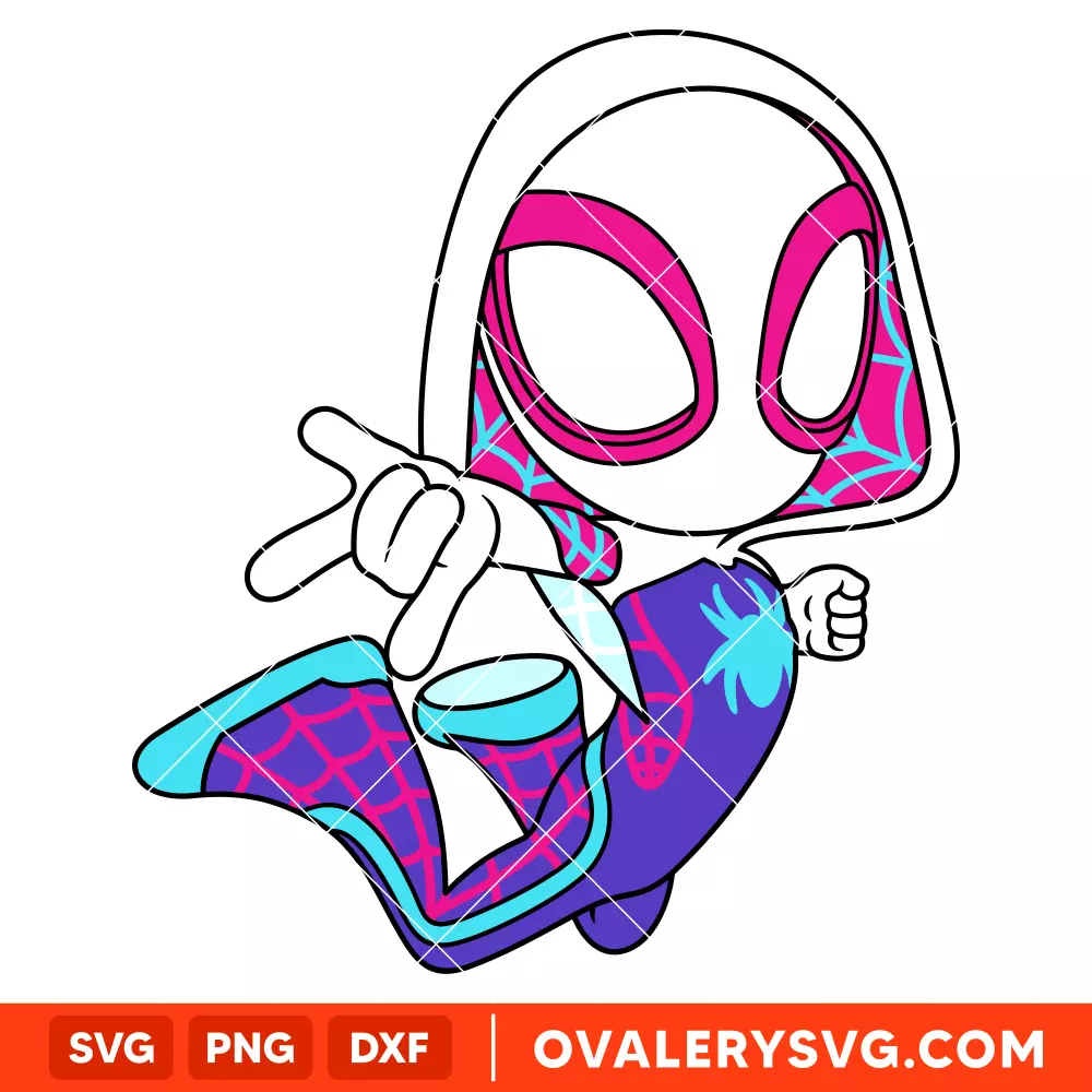 Ghost Spider Gwen SVG, Superhero SVG, Marvel SVG | Instant Download SVG PNG Cut File for Cricut & Silhouette