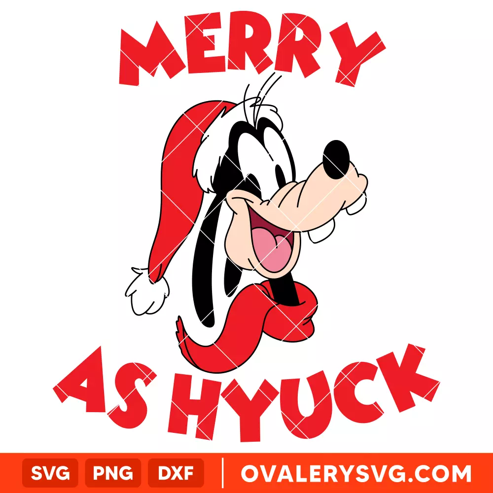 Goofy Santa Merry As Hyuck SVG, Christmas SVG, Disney SVG | Instant Download SVG PNG Cut File for Cricut & Silhouette