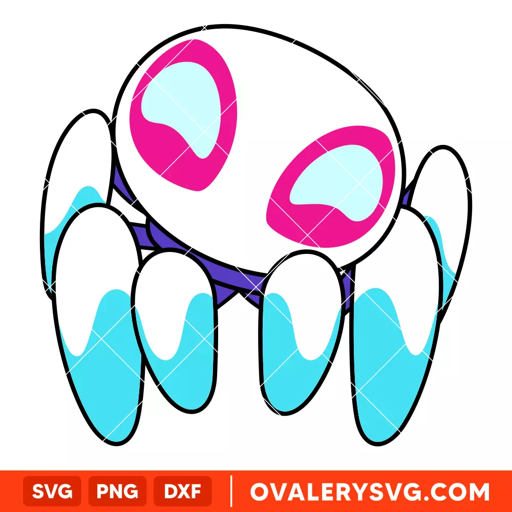 Gwen Ghost Spider Twirl-E Spiderbot SVG, Superhero SVG, Marvel SVG | Instant Download SVG PNG Cut File for Cricut & Silhouette