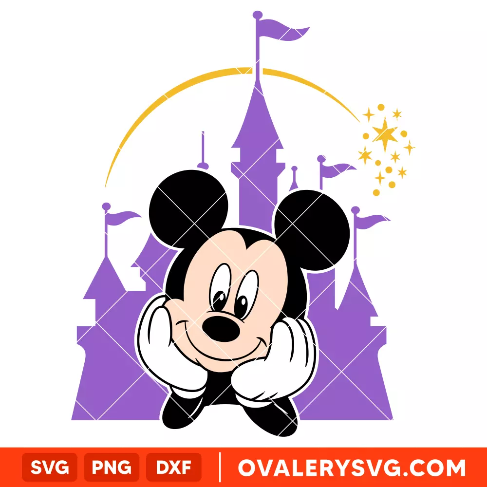 Mickey Mouse Disneyworld Castle SVG, Disney SVG | Instant Download SVG PNG Cut File for Cricut & Silhouette