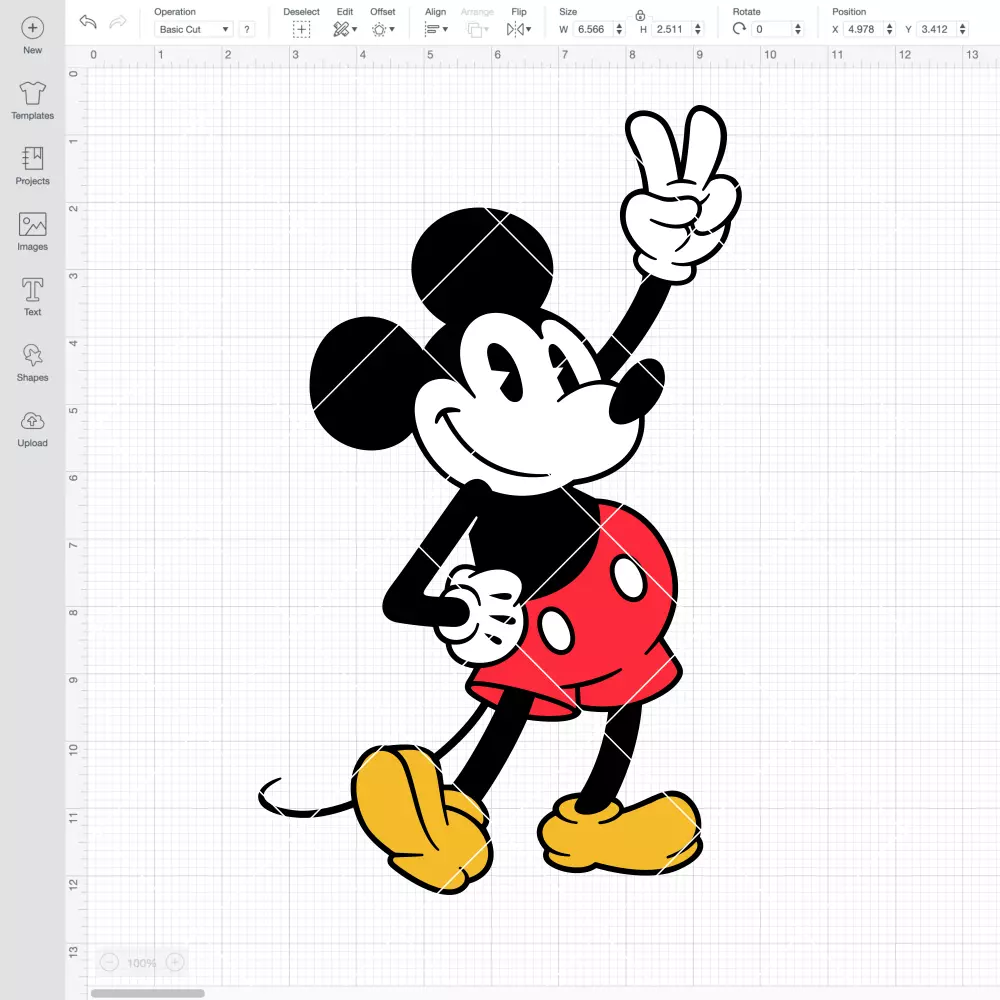Mickey Mouse Peace Sign SVG, Disney SVG | Instant Download SVG PNG Cut File for Cricut & Silhouette - Image 2
