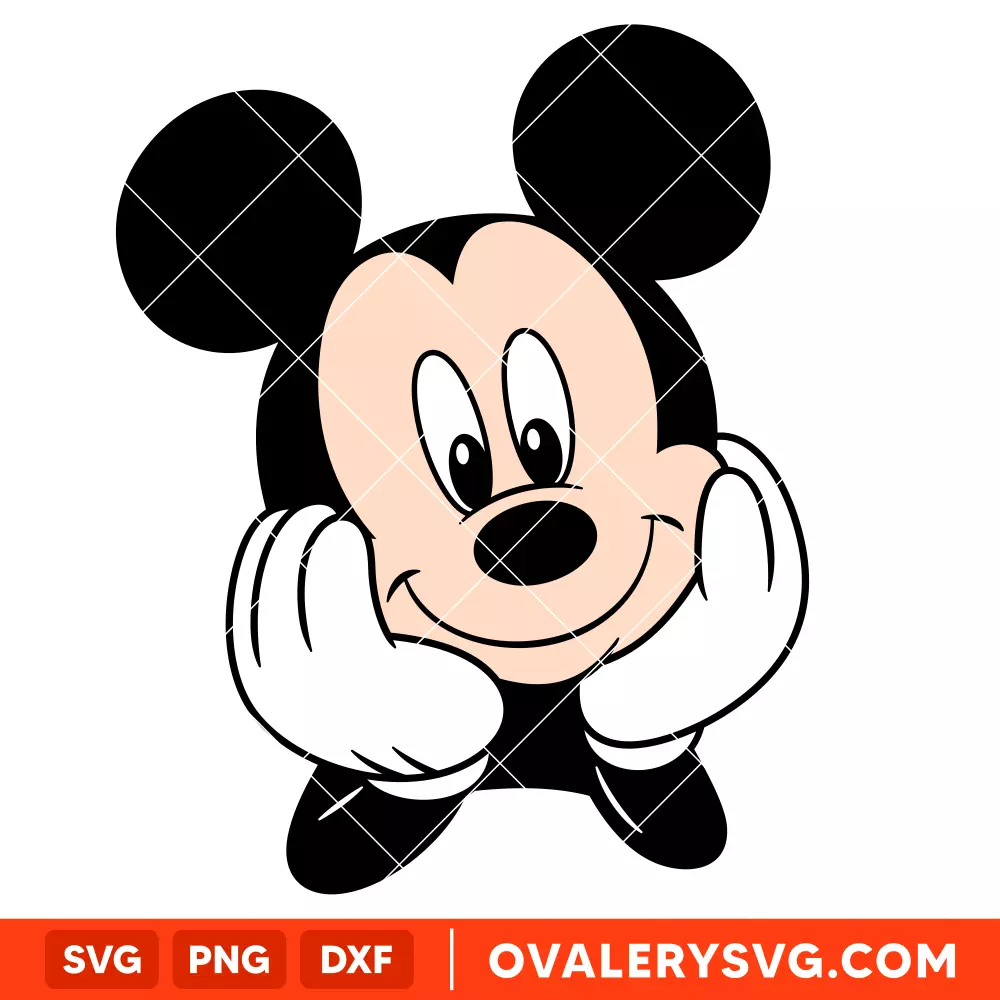 Mickey Mouse Peeking Face SVG, Disney SVG | Instant Download SVG PNG Cut File for Cricut & Silhouette