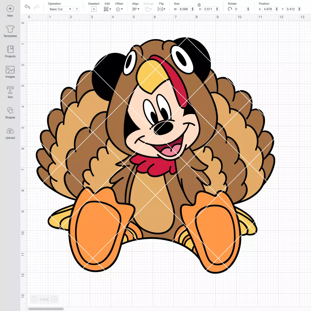 Mickey Mouse Thanksgiving Turkey SVG, Disney SVG | Instant Download SVG PNG Cut File for Cricut & Silhouette - Image 2