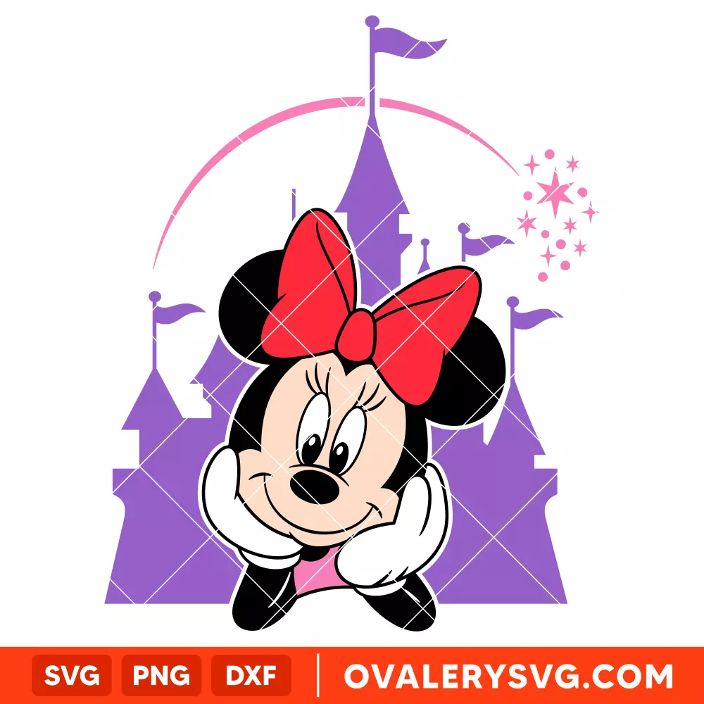Minnie Mouse Disneyworld Castle SVG, Disney SVG | Instant Download SVG PNG Cut File for Cricut & Silhouette