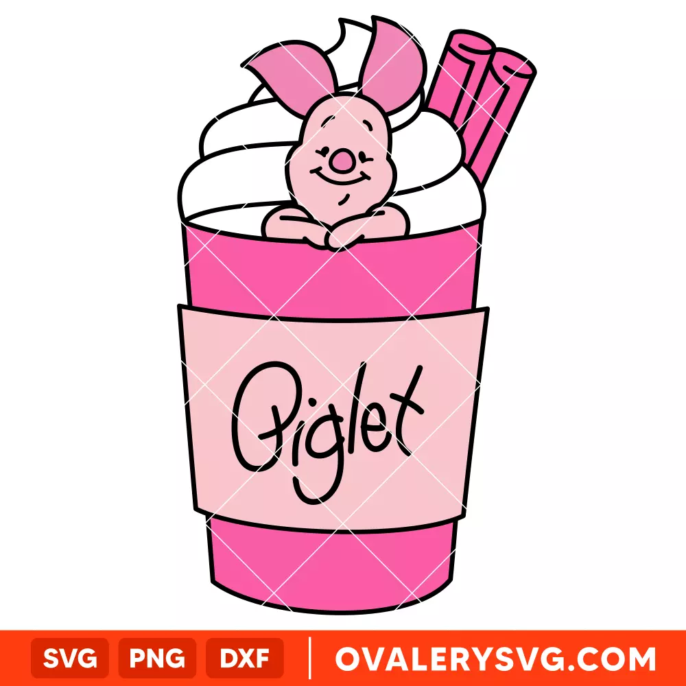 Piglet Hot Cocoa SVG, Christmas SVG, Disney SVG | Instant Download SVG PNG Cut File for Cricut & Silhouette