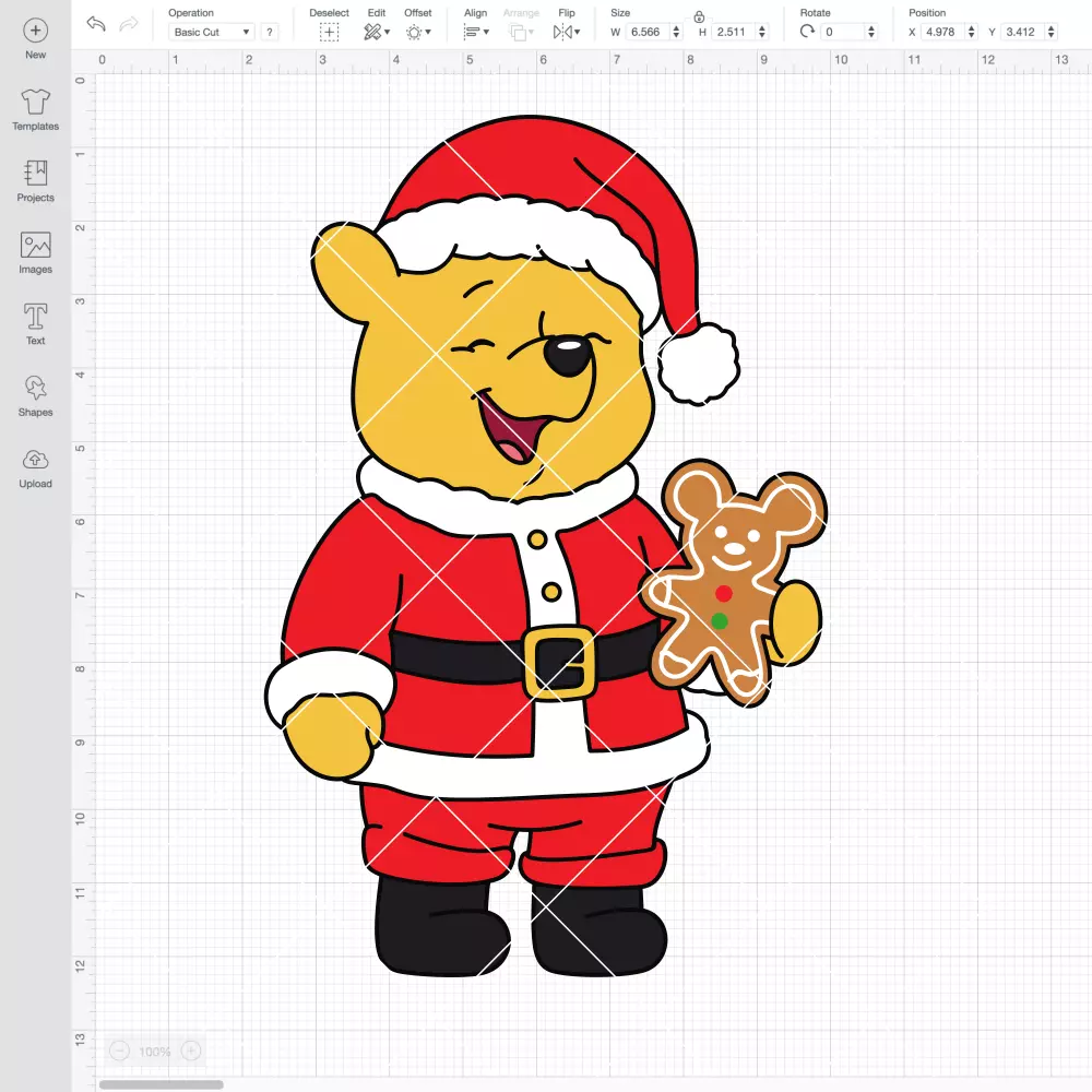 Pooh Santa with Cookies SVG, Christmas SVG, Disney SVG | Instant Download SVG PNG Cut File for Cricut & Silhouette - Image 2