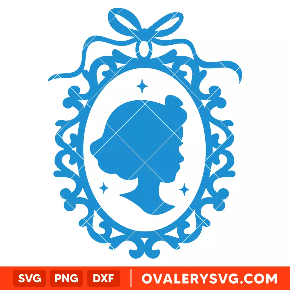 Princess Snowwhite Retro Frame SVG, Disney Princess Ornament SVG | Instant Download SVG PNG Cut File for Cricut & Silhouette