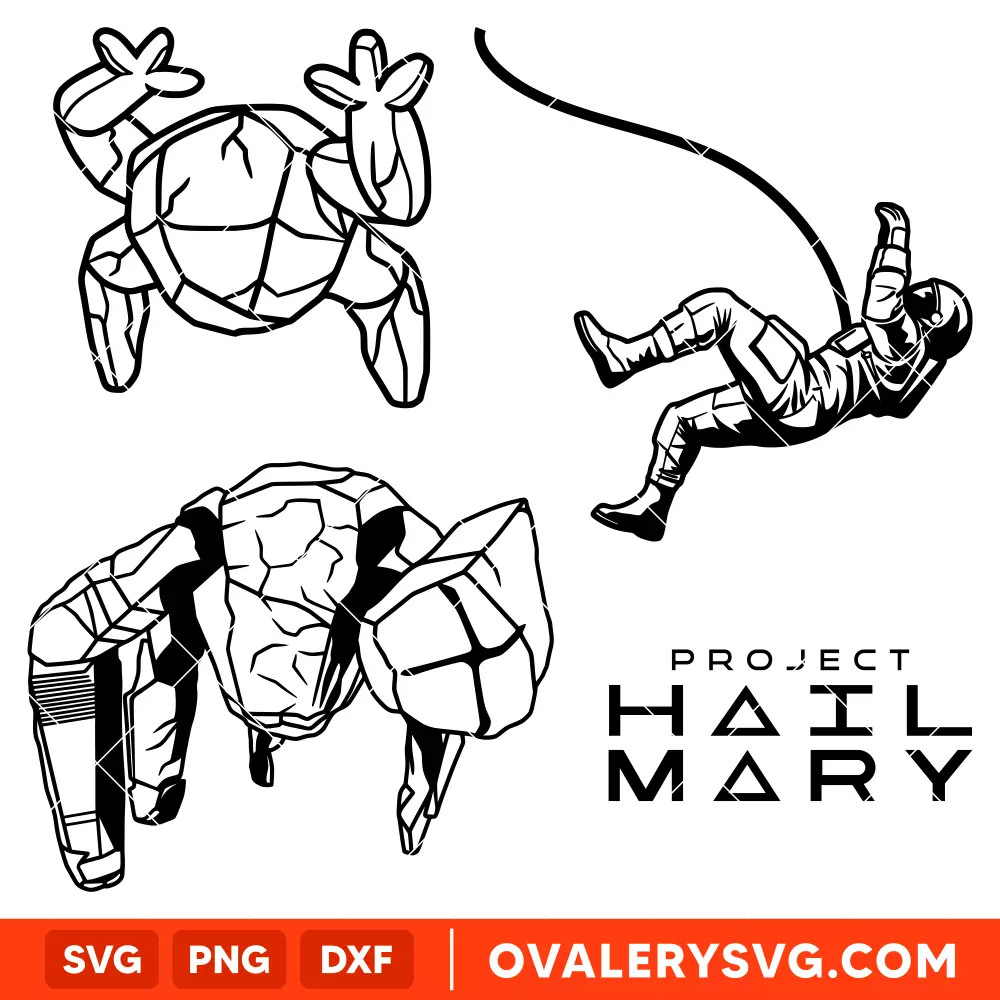 Project Hail Mary Bundle SVG, Amaze Rocky SVG | Instant Download SVG PNG Cut File for Cricut & Silhouette