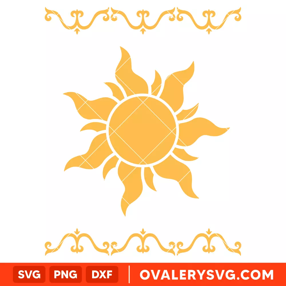 Tangled Sun Lantern Rapunzel SVG, Disney Princess SVG | Instant Download SVG PNG Cut File for Cricut & Silhouette