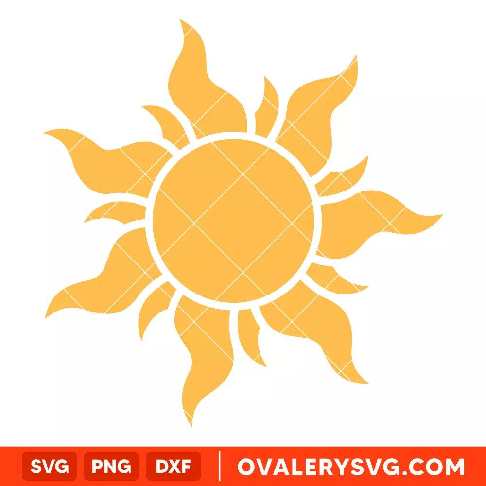 Tangled Sun Rapunzel SVG, Disney Princess SVG | Instant Download SVG PNG Cut File for Cricut & Silhouette