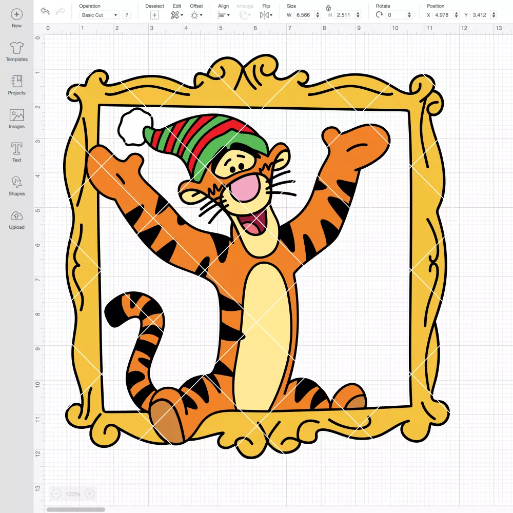 Tigger Christmas Frame SVG, Christmas SVG, Disney SVG | Instant Download SVG PNG Cut File for Cricut & Silhouette - Image 2