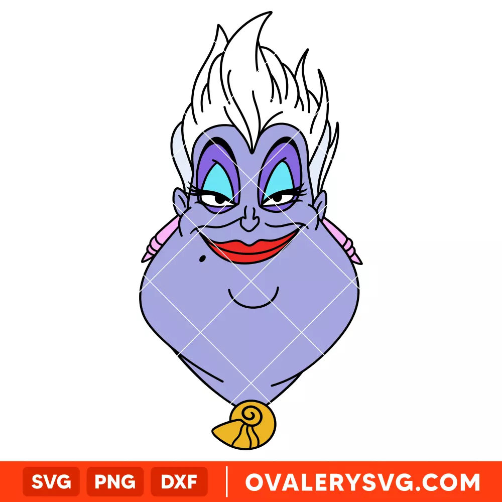 Ursula SVG, Halloween SVG, Disney Villain SVG | Instant Download SVG PNG Cut File for Cricut & Silhouette